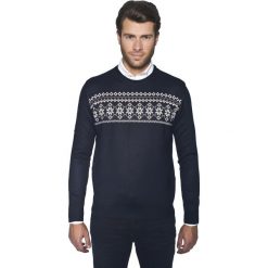 Sweter xmas półgolf granatowy. Niebieskie swetry męskie Recman, m, bez wzorów, z golfem, bez kaptura. Za 169,00 zł.