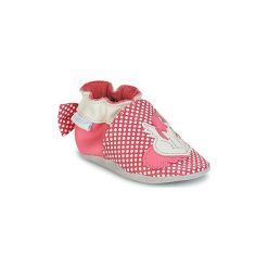 Kapcie niemowlęce Dziecko Robeez PINK UNICORN. Różowe buciki niemowlęce marki Robeez, bez zapięcia. Za 119,20 zł.