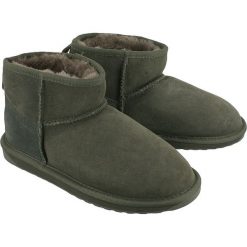 EMU AUSTRALIA W10937 Stinger Micro charcoal, botki damskie. Szare botki damskie EMU Australia, z wełny, bez obcasa, bez zapięcia. W wyprzedaży za 447,90 zł.