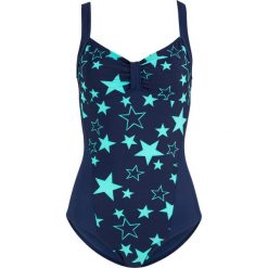 Kostium kąpielowy shape Level 1 bonprix ciemnoniebiesko-zielony. Niebieskie stroje kąpielowe damskie bonprix, bez wzorów. Za 124,99 zł.