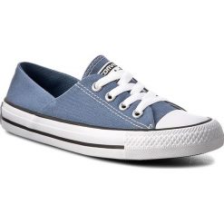 Trampki CONVERSE - Ctas Coral Ox 555903C Blue Coast/White/Black. Niebieskie półbuty damskie Converse, bez wzorów, z gumy, bez zapięcia. W wyprzedaży za 199,00 zł.