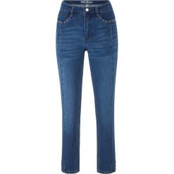 Dżinsy "multi-stretch" SKINNY, krótsze nogawki bonprix niebieski. Niebieskie jeansy damskie bonprix, bez wzorów, z jeansu. Za 109,99 zł.