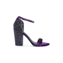 Sandały Guess FLBAM3 FAMO3 / Bambam. Fioletowe sandały damskie Guess, z aplikacjami, bez obcasa, bez zapięcia. Za 249,00 zł.