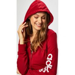 Adidas Performance - Bluza. Czerwone bluzy damskie Adidas, s, z nadrukiem, z bawełny, bez rękawów, z kapturem. Za 199,90 zł.