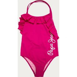 Pepe Jeans - Strój kąpielowy dziecięcy Saigon. Różowe stroje kąpielowe dziewczęce Pepe Jeans, z nadrukiem, z elastanu. Za 139,90 zł.