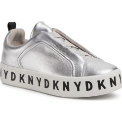 Sneakersy DKNY - Bashi-Slip On Plat K4903621 Silver. Szare półbuty damskie DKNY, ze skóry. W wyprzedaży za 579,00 zł.
