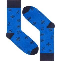 Skarpety Niebieskie Wzór. Niebieskie skarpetki męskie LANCERTO, bez wzorów, z elastanu. Za 29,90 zł.