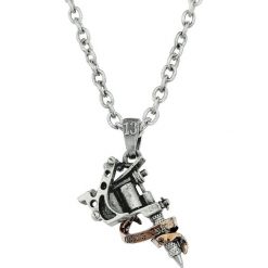 Alchemy England Tattoo Gun Wisiorek standard. Szare łańcuszki męskie marki Alchemy England. Za 62,90 zł.