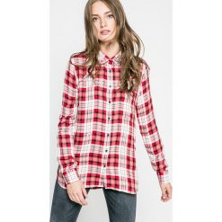 Guess Jeans - Koszula. Szare koszule body damskie marki Guess Jeans, s, z aplikacjami, z wiskozy, klasyczne, z klasycznym kołnierzykiem. W wyprzedaży za 219,90 zł.