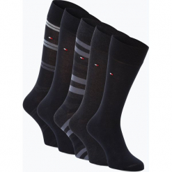 Tommy Hilfiger - Skarpety męskie pakowane po 5 szt., niebieski. Niebieskie skarpetki męskie TOMMY HILFIGER. Za 129,95 zł.