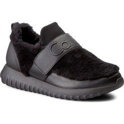 Sneakersy CALVIN KLEIN JEANS - Rachel Black. Czarne sneakersy damskie Calvin Klein Jeans, z jeansu. W wyprzedaży za 379,00 zł.