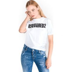 DSQUARED2 Koszulka Biały. Białe koszulki damskie Dsquared2, s, z nadrukiem, z bawełny, bez kołnierzyka. Za 964,95 zł.