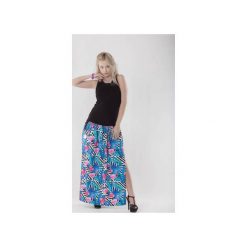 DRESS.BOXING TROPICAL long. Szare sukienki damskie marki Taff.one, xl, z nadrukiem, bez kołnierzyka, bez rękawów. Za 249,00 zł.