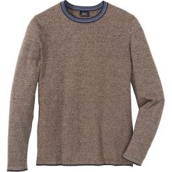 Sweter z bawełny z recylingu bonprix brązowy melanż. Pomarańczowe swetry męskie bonprix, s, bez wzorów, z bawełny, bez kołnierzyka, bez kaptura. Za 37,99 zł.
