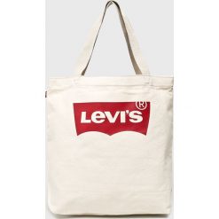 Levi's - Torebka. Białe torebki klasyczne damskie marki Levi's®, bez wzorów, z bawełny, casualowe, na ramię, duże, bez dodatków. W wyprzedaży za 69,90 zł.
