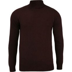 Brązowy Elegancki Golf Męski -Brave Soul- 100% BAWEŁNA, Klasyczny, Czekoladowy SWBRSAW19HUMEchocolate. Pomarańczowe swetry męskie Brave Soul, m, bez wzorów, z bawełny, eleganckie, z golfem, bez kaptura. Za 79,00 zł.