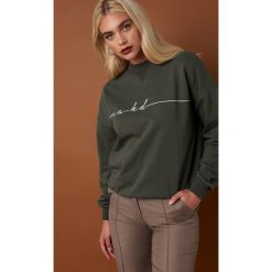 Bluzy damskie: NA-KD Trend Bluza Chest Branded - Green