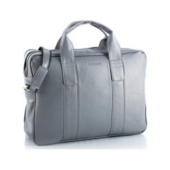 Casual torba męska na ramię laptop szara. Szare torby męskie skórzane Brødrene, bez wzorów, ze skóry ekologicznej, casualowe, na ramię. Za 219,00 zł.