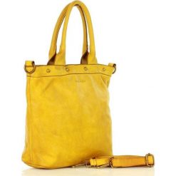 MARCO MAZZINI Torebka skórzana vintage shopper old pelle lavata żółta. Żółte torby damskie na zakupy MAZZINI, w paski, ze skóry, vintage. W wyprzedaży za 399,00 zł.