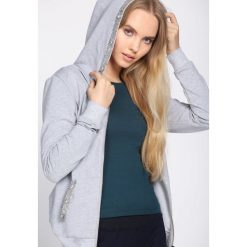 Szara Bluza All around. Szare bluzy rozpinane damskie Born2be, l, z kapturem. Za 69,99 zł.