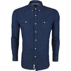 Koszula Pepe Jeans Akira Blue. Niebieskie koszule męskie Pepe Jeans, m, bez wzorów, z jeansu, bez kołnierzyka, z długim rękawem. Za 179,00 zł.