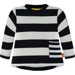 Bluza w kolorze granatowo-szarym. Niebieskie bluzy dziewczęce rozpinane marki Steiff, w paski. W wyprzedaży za 77,95 zł.