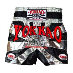 Spodenki sportowe męskie: Yokkao Buakaw szorty – Mężczyźni – silver_s