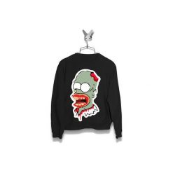Bluza Homer Zombi Męska. Czarne bluzy damskie Failfake, s, bez wzorów, bez kołnierzyka, bez rękawów, bez kaptura. Za 170,00 zł.