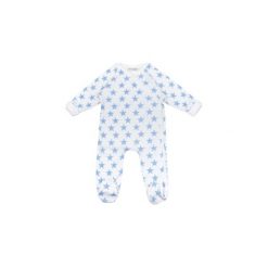 Śpiochy niemowlęce: SENSE ORGANICS Boys Baby Śpioszki RENUKA blue stars