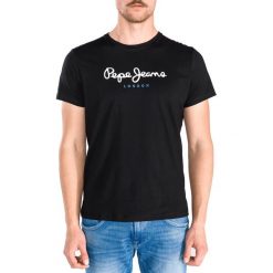 Pepe Jeans Eggo Koszulka Czarny. Czarne podkoszulki męskie Pepe Jeans, xl, z nadrukiem, z bawełny, z krótkim rękawem. Za 145,95 zł.