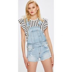 Answear - Ogrodniczki Boho Bandit. Niebieskie szorty damskie ANSWEAR, s, bez wzorów, z bawełny, casualowe. W wyprzedaży za 69,90 zł.