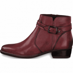 Tamaris botki damskie 25364 39 burgundowe. Czerwone botki damskie Tamaris, na klamry. W wyprzedaży za 329,00 zł.