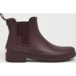 Hunter - Kalosze. Brązowe kalosze damskie Hunter, bez wzorów, z materiału. W wyprzedaży za 479,90 zł.