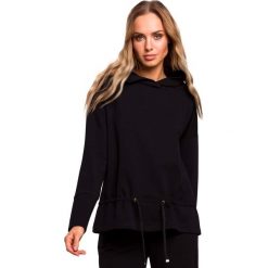 Czarna Kobieca Bluza z Kapturem. Czarne bluzki damskie Moe, s, bez wzorów, z elastanu, bez rękawów, z kapturem. Za 147,90 zł.