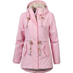 Parka przeciwdeszczowa w kolorze jasnoróżowym. Różowe kurtki damskie Street & Sports Wear, xs, z aplikacjami, ze skóry, bez kaptura. W wyprzedaży za 257,95 zł.