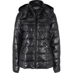 Kurtka pikowana z połyskującego materiału bonprix czarny. Czarne kurtki damskie bonprix, bez wzorów, bez kaptura. Za 139,99 zł.