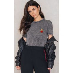 T-shirty damskie: Colourful Rebel T-Shirt Fries Boyfriend – Grey