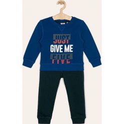 Blukids - Komplet dziecięcy 98-134 cm. Niebieskie spodnie chłopięce Blukids, z nadrukiem, z bawełny. Za 59,90 zł.