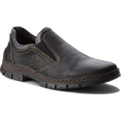 Półbuty RIEKER - 12272-00 Schwarz. Czarne półbuty męskie Rieker, na co dzień, bez wzorów, ze skóry ekologicznej, eleganckie, bez zapięcia. Za 279,00 zł.