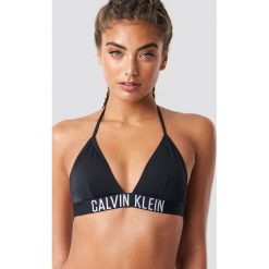 Calvin Klein Góra bikini Fixed Triangle-RP Logo - Black. Czarne bikini Calvin Klein, z haftami. Za 181,95 zł.