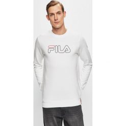 Fila - Bluza. Białe bluzy męskie Fila, m, z nadrukiem, z bawełny, z okrągłym kołnierzem. W wyprzedaży za 129,90 zł.