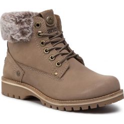 Trapery WRANGLER - Alaska WL92512A Taupe 029. Pomarańczowe trapery damskie Wrangler, ze skóry, klasyczne. W wyprzedaży za 279,00 zł.