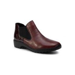 RIEKER L6090-35. Botki damskie Rieker, bez obcasa, bez zapięcia. Za 249,99 zł.