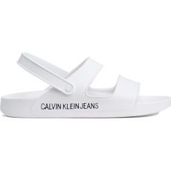 Calvin Klein Jeans Prisca R7780-BIW. Klapki damskie Calvin Klein, bez wzorów, z jeansu, bez obcasa. W wyprzedaży za 139,99 zł.