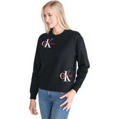 Calvin Klein Monogram Bluza Czarny. Czarne bluzy damskie Calvin Klein, l, z nadrukiem, z bawełny, bez rękawów, bez kaptura. Za 369,95 zł.