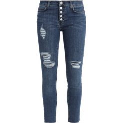 Free People DESTROYED REAGAN RAW Jeans Skinny Fit blue denim. Niebieskie jeansy damskie marki Free People, z elastanu. Za 349,00 zł.