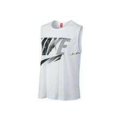 Koszulka Nike Wmns NSW Tank Montage (846525-100). Białe topy damskie Nike, bez wzorów, z poliesteru, bez kołnierzyka. Za 55,99 zł.