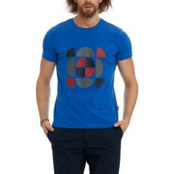 T-shirty męskie z nadrukiem: T-shirt w kolorze niebieskim