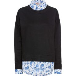 Bluza bawełniana 2 w 1 bonprix czarny. Czarne bluzy damskie bonprix, z bawełny. Za 89,99 zł.