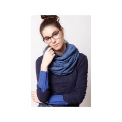 Szaliki damskie: DZIANINOWY KOMIN TUBA SZAL denim granat